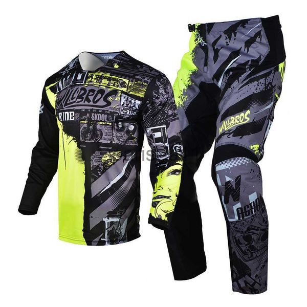 Altro Abbigliamento Moto Set equipaggiamento per ragazzi Pantaloni da corsa per motocross MX Combo Willbros Completo da motociclista Completo da enduro Kit da ciclismo per bambini x0926