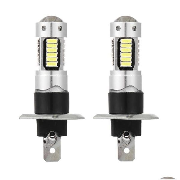 Araba Farları 1 Çift 12V DC H1 4014 30 SMD 6500K LED FAR SİSTE SİSTE LAMBA BBS BBS BAŞKA TESLİM MOSTERLER MOTOSİKLER ARAÇ PARÇALARI DHQWE