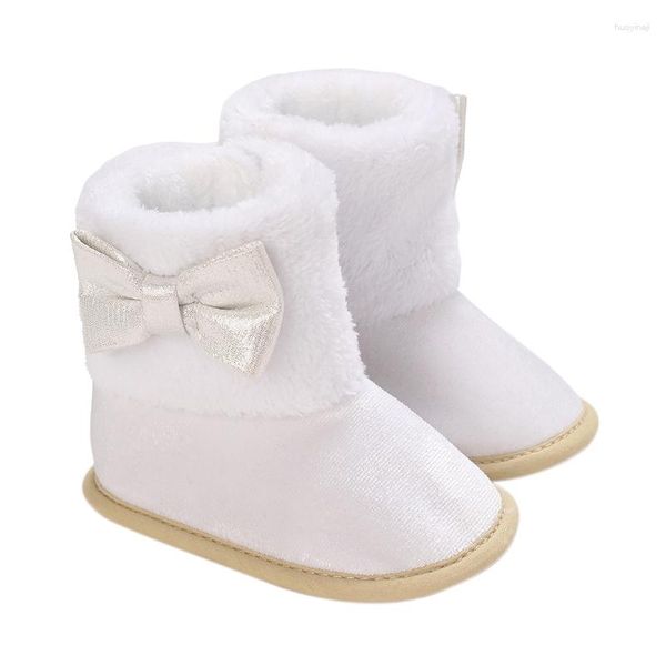 Stivali BeQeuewll Infantile Inverno Fiocco di neve Decorato Calde scarpe da primo camminatore per la doccia di Natale