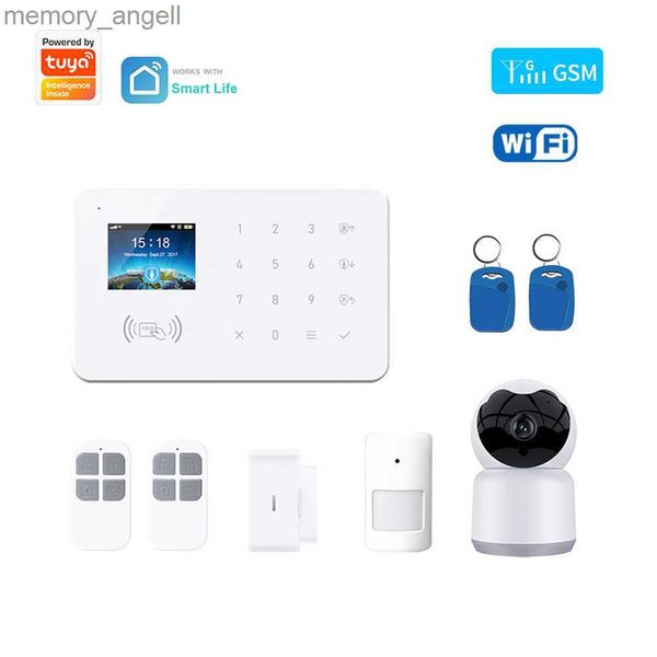 Alarm Sistemleri Tuya Akıllı Ev Akıllı Alarm Sistemi G20 GSM/WIFI Kablosuz Çift Ağ Güvenlik Gözetim Kamera Seti YQ230927