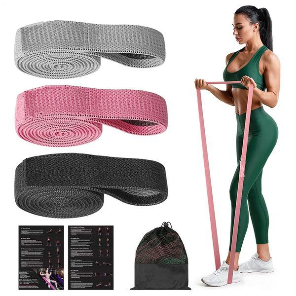 Faixas de resistência Fitness Long Set Yoga Pull Up Booty Hip Workout Loop Elastic Band Gym Training Exercis Equipment para Home 230926