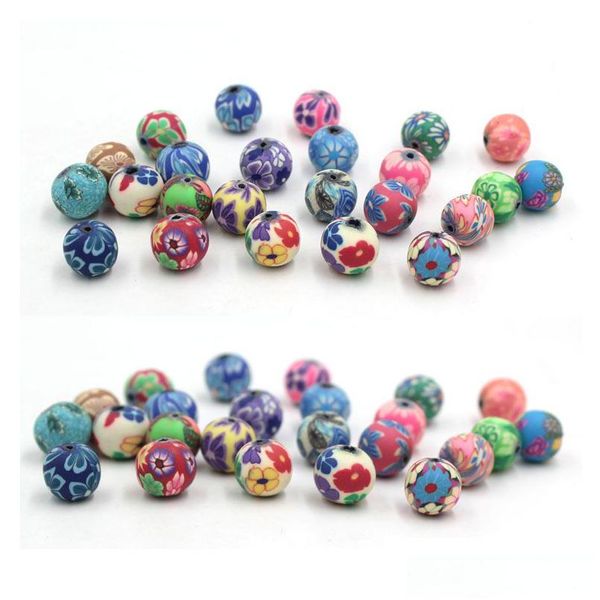 Ceramica Argilla Porcellana All'ingrosso 10Mm 12Mm Perline Polimeriche Behomian Perline Per Braccialetti Creazione Di Gioielli Fai Da Te Accessori Fatti A Mano Goccia Deli Dh2Kt