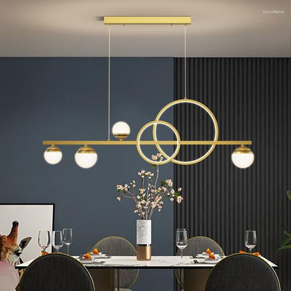 Pendelleuchten Nordic Lampe Dekorative Led Design Beleuchtung Suspension Schlafzimmer Schwarz/Gold Licht Für Wohnzimmer Küche Kronleuchter