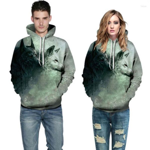 Erkek Hoodies Unisex Sweater 3D Baskılı Uzun kollu kapüşonlu omuz kayışları ile büyük cepler gevşek kazak çok yönlü moda üstü