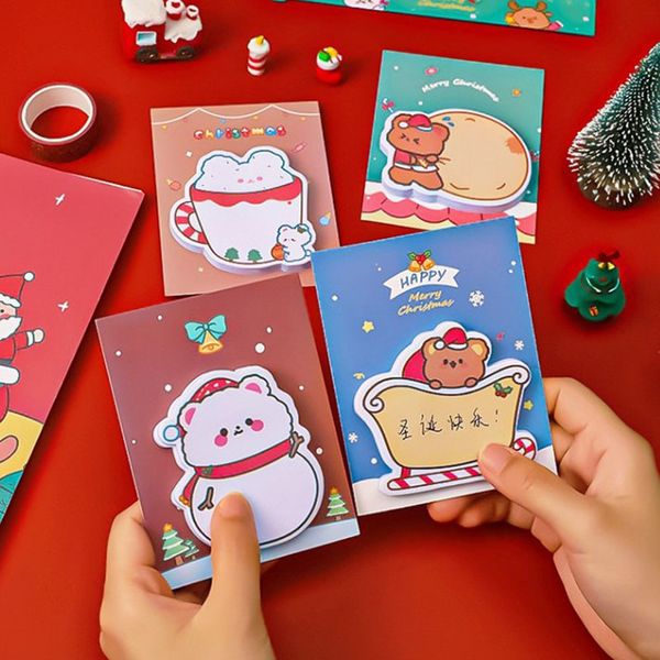 Note 13 pz Kawaii Natale Memo Pad Ufficio Segnalibro Appiccicoso 30 fogli di 1 pz Carino Forniture per Studenti Scolastici di Cancelleria 230926