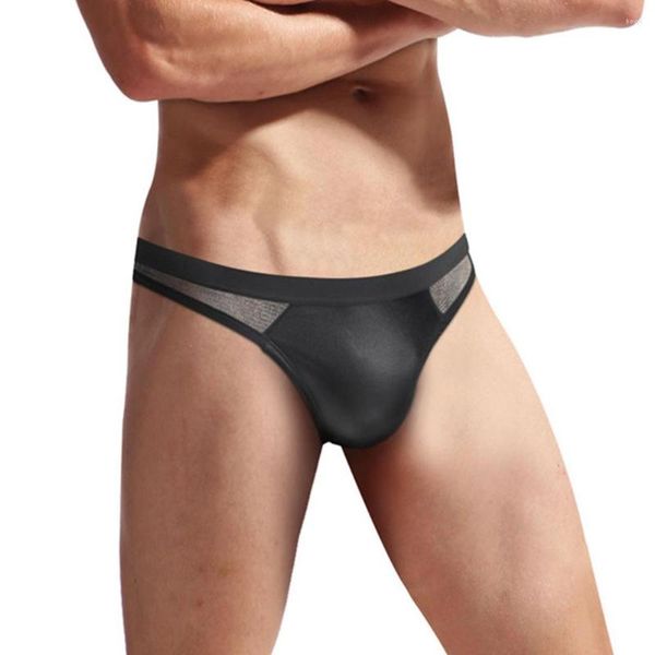 Mutande Slip da uomo sexy Intimo bikini trasparente ultrasottile Perizoma in rete setosa Pantaloncini traspiranti Lingerie Casual Comodo