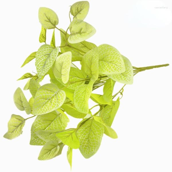 Dekoratif Çiçekler Oditoryum Dekor Simülasyonu Çiçek Yeşil Bitkiler Plastik Küçük 7 Çatal 35 Bırak Çay Masası Dekorasyonlu Yapay Ginkgo Ivy