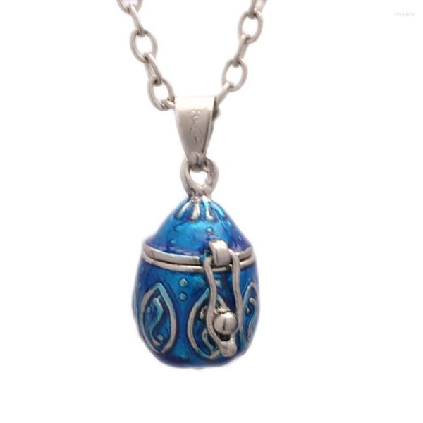 Collane con ciondolo 1 pz gocce d'acqua blu retrò ceneri di animali domestici souvenir mini cremazione che desiderano collana in bronzo di cenere con catena