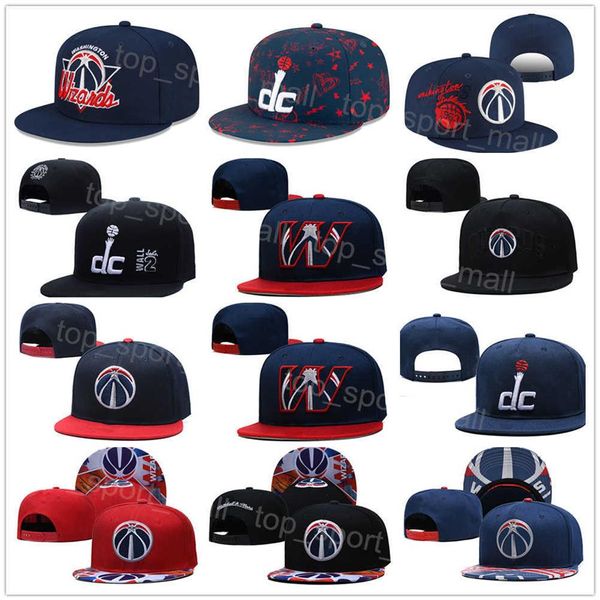 Cappellini da basket aderenti lavorati a maglia Team Bradley Beal Kyle Kuzma Deni Avdija Sport Cappello regolabile Estate Snapback Lettere Sun Hip Hop B208g