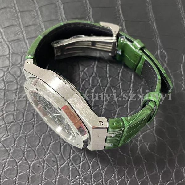 Hochwertige 42-mm-Quarzuhr für Herren oder Damen. Herrenuhr mit Leder- oder Kautschukarmband