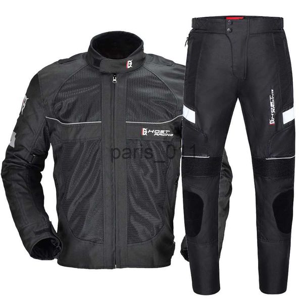 Diğerleri Giyim Hayalet Yarışı Yaz Motosiklet Ceket Erkekleri Jaqueta Motociclista Motosiklet Binicilik Ceket Koruyucu Dişli Motosiklet Giyim Takımları X0926