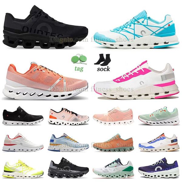 su Scarpe da corsa Cloud autentiche All Black Cloudnova Bianco Rosa Z5 Cyan Cloudsurfer Flame Uomo Donna Sneakers Dupe x 3 Scarpe da ginnastica Scarpe da tennis