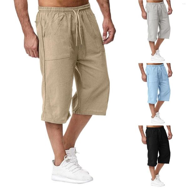 Pantaloni da uomo vestibilità atletica da uomo leggeri pantaloni sportivi in cotone primaverili ed estivi da jogging larghi casual in vacanza al mare Capri