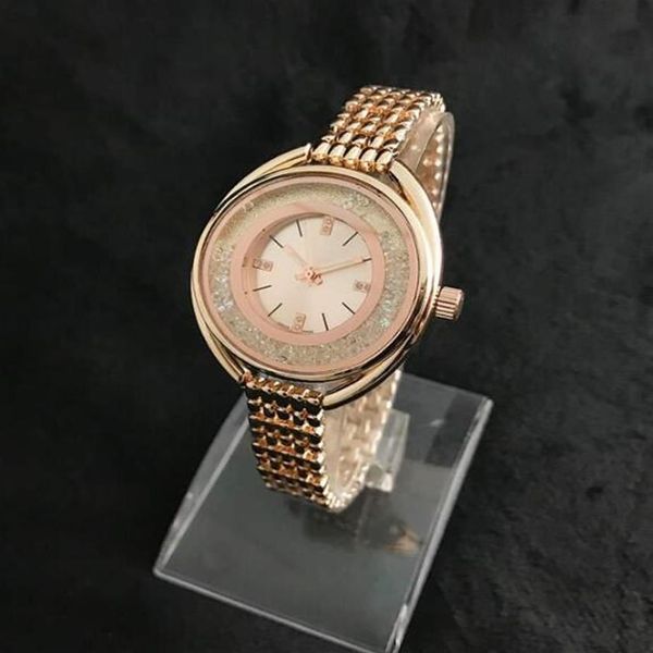 braccialetto di moda boutique orologio d'oro ultrasottile vestito orologio di marca da donna e da donna modello angelo orologio da donna con diamanti2168