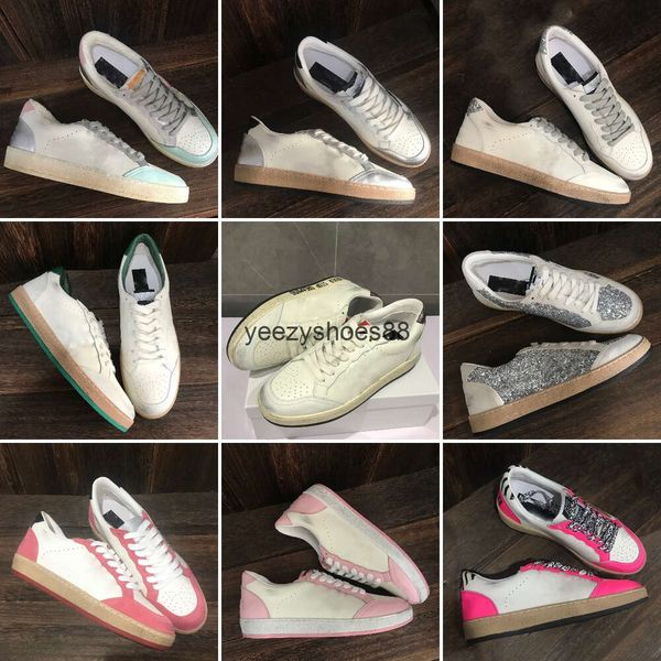 Scarpe da uomo di lussuoso designer di lussuosi dorate sneakers golden ball stella sneakers sabot women shoes cla