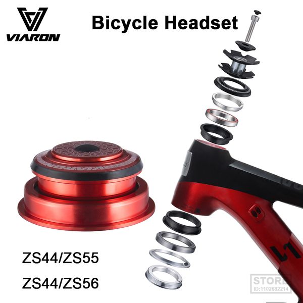 Bicicleta Headsets Viaron Threadless Bicicleta Headset 4455ST4456ST CNC 1 18 