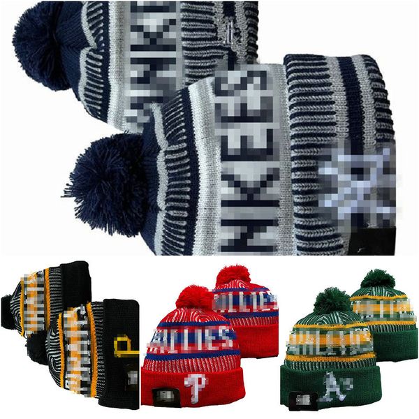 New York Beanie NY Beanies Kuzey Amerika Beyzbol Takımı Yan Yama Kış Yün Spor Şapkası Kafatası Kapakları A9