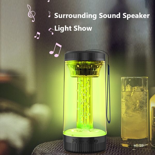 Bluetooth Sound Speaker com RGB Light Show e Hanger, Alto -falante Bluetooth Light sem fio, caixa de som com efeito de luz dançando