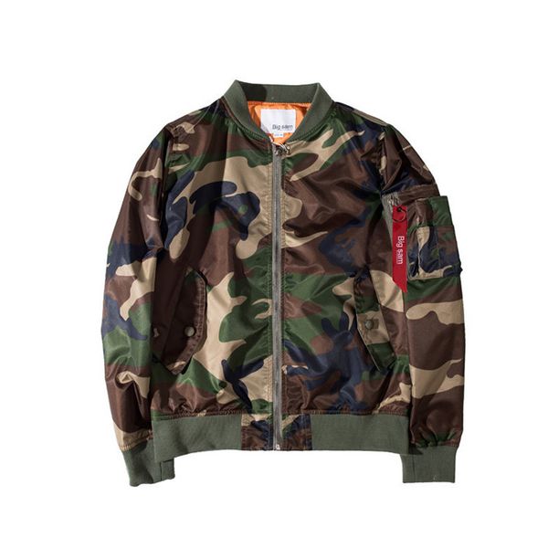 Giacche da uomo Giubbotto bomber Abbigliamento uomo Casual Stile militare MA1 Capispalla da volo Verde militare Camouflage Cappotti larghi impermeabili antivento 230925