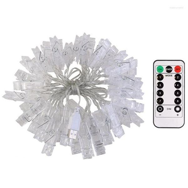 Stringa di luci decorative con fiori 40 LED Po Clip per appendere quadri, opere d'arte e carte, decorazione per camera da letto, patio all'aperto