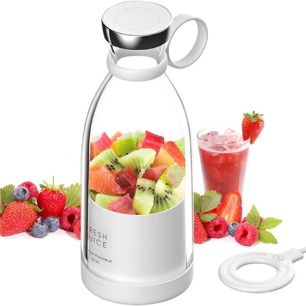 Tumblers 350 ml Mini Juicer Misturador Portátil para Ir Garrafa de Água Smoothie Maker para Fitness Sport Camping Blender Sem Fio USB Recarregável 230925