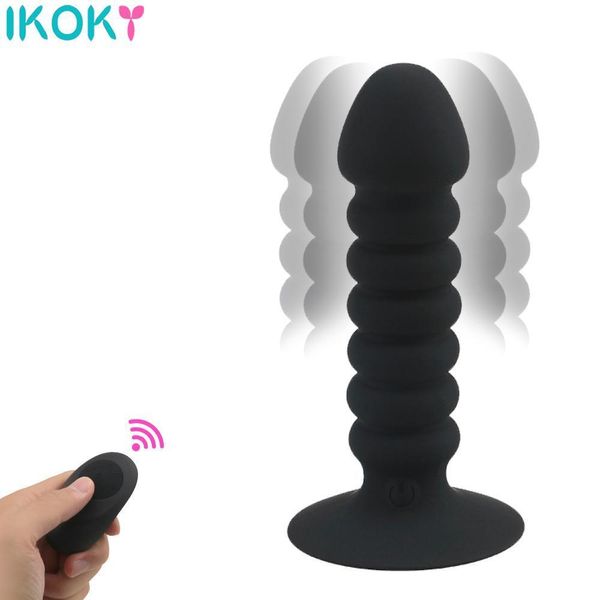 Vibratori Telecomando Plug anale Bead Butt Massaggiatore prostatico maschile Vibratore Giocattoli del sesso per uomini Ventosa Dildo Donne 230925