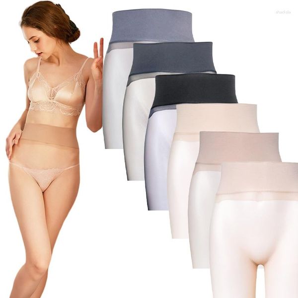 Meias femininas verão 1 denier ultra-fino cintura alta pura 360 ° meia-calça sem costura senhoras matte nylons meia de seda controle meia-calça superior