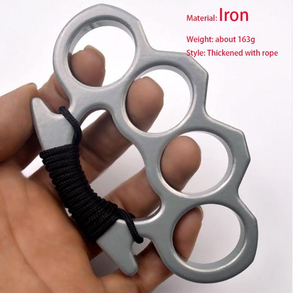 Açık Savunma Demir Knuckle Duster Boxer Booker Savaş Pencere Kırıcı Koruma Cep EDC ARAÇI