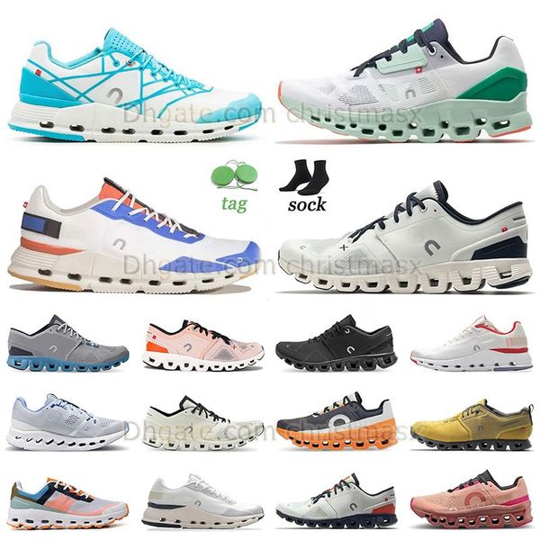 Scarpe da corsa di alta qualità On Cloud X 3 Avorio Nero Cloudnova Form Bianco Ruggine Z5 Bianco Ciano Cloudstratus Undyed White Creek Uomo Donna Sneakers Scarpe da tennis Scarpe da ginnastica