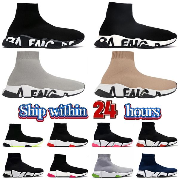 Calzini firmati Scarpe casual Piattaforma maglia lucida speed 2.0 1.0 trainer per uomo donna runner sneaker calzino scarpa master in rilievo donna Sneakers velocità stivaletti parigi