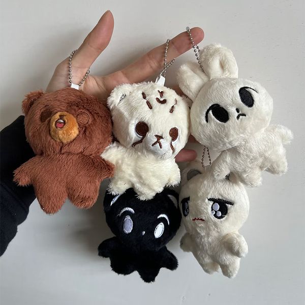 Portachiavi di peluche KPOP NCT Peluche Cheetah Lee Mark Dao In Taeyong Gondo Simpatico cartone animato Peluche Bambola Q Stile Portachiavi Ciondolo Borsa Fan Collezione Regali 230925