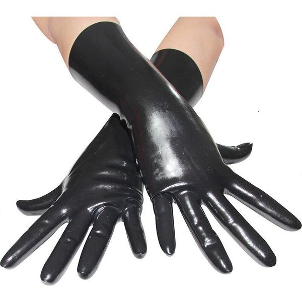 Fünf-Finger-Handschuhe, 100 Latex-Gummi, schwarzer Finger mit Länge über dem Handgelenk, Größe XSXXL 230925