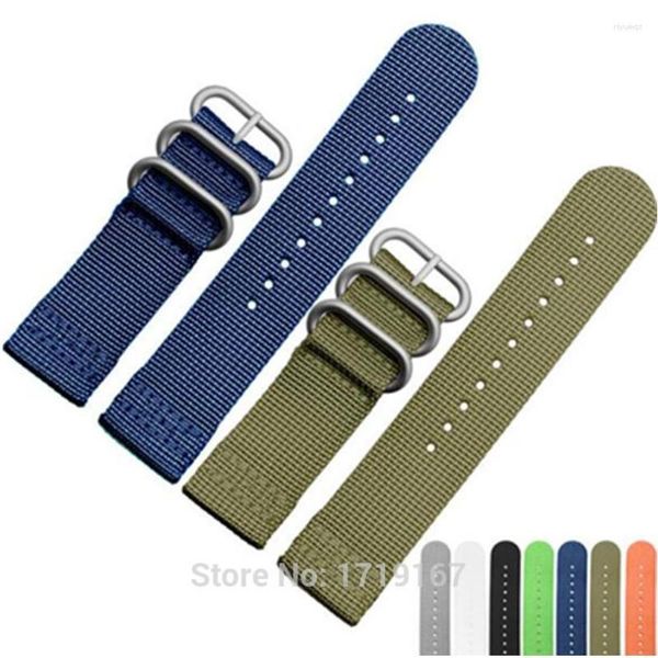 Cinturini per orologi HQ 20MM 22MM Cinturino sportivo in tessuto di nylon militare alla moda cinturino da polso in tela e strumento a molla