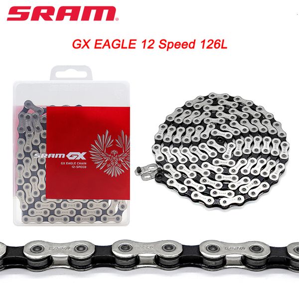 Bike Groupsets Sram GX Eagle 1x12s 12 Velocidade Corrente de energia para montanha prateada cor branca 12V 126L Bicicleta MTB Peças 230925