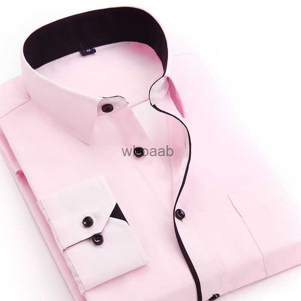 Camicie eleganti da uomo Camicie eleganti da uomo Camicie da uomo Camicie abbottonate grandi Abbigliamento da uomo Moda Business Casual Tipo slim a maniche lunghe S-4XL YQ230926