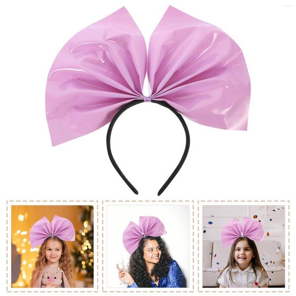 Bandanas maquiagem bandana headbands feminino grande arco acessórios de cabelo aldult tecido roxo moda feminina senhorita