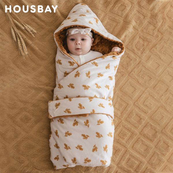 Decken Pucktuch für geborene Babys, Pucktuch, 0–12 Monate, Schlafsack, 100 % Baumwolle, Umschlag für die Entlassung im Winter, 230923