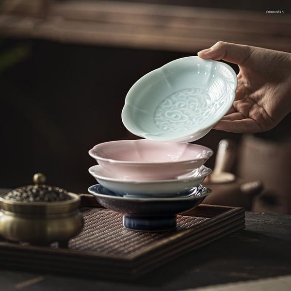 Pratos nuvem lanche prato porcelana para teaware bolo chinês suporte talheres pratos servindo decoração acessórios de mesa