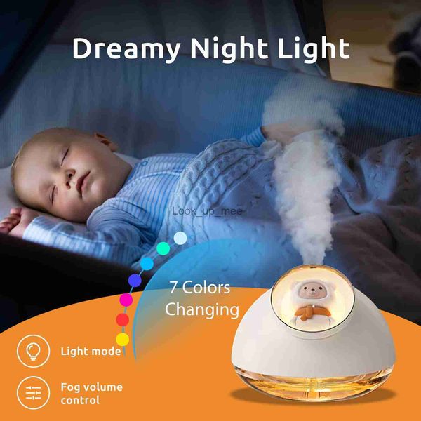 Luftbefeuchter H2o Spray Nebel Luftbefeuchter Auto USB Cooldollt Luftbefeuchter Weiß Geräuscharm USB Auto Luftbefeuchter mit LED Licht Vulkan Diffusor YQ230926