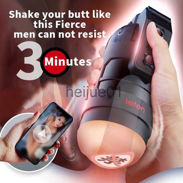 Masturbadores Leten Grenade APP Controle Remoto Vibrando Masturbadores Masculinos Realista Hip Shake Vagina Masturbação Copo Adulto Brinquedos Sexuais Para Homens X0926 x0927