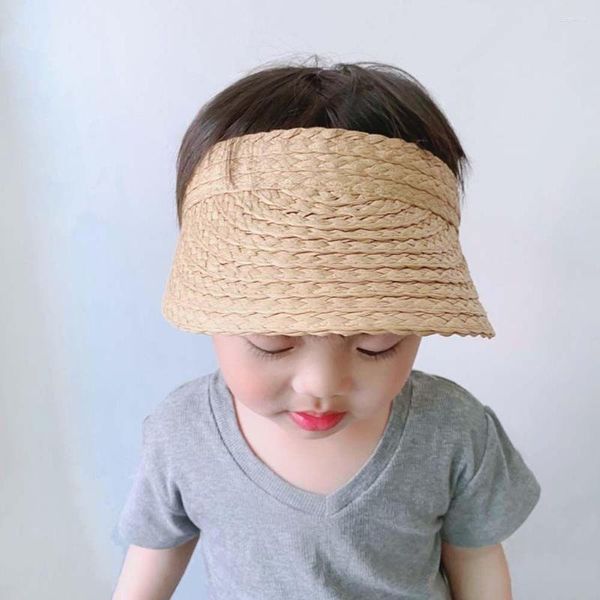 Cappelli a tesa larga Cappello da sole anti-UV Cappellino con visiera esterna vuoto Cappellino stile coreano Ombreggiatura Donna Bambini Corto