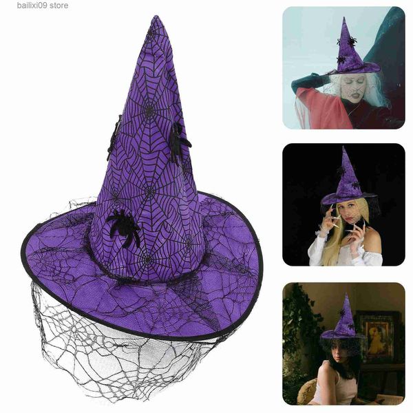 Altri articoli per feste per eventi Cappello da strega di Halloween Abiti per giochi di ruolo Decorativo Festival Party Bordata a tesa larga Decorazione per foto T230926