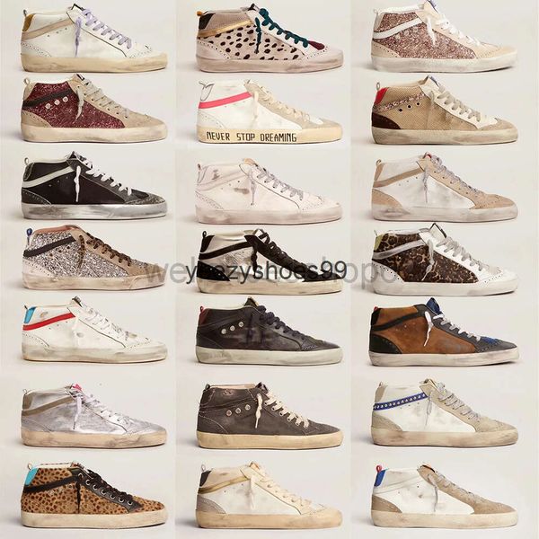 Goldusss Gooses New Release Italia Brands Scarpe Goldenes Goosee Mid Slide Star Sneakers High-Top Donne Scarpe da donna Fashi