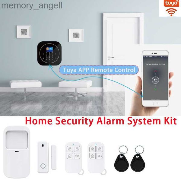 Sistemi di allarme Kit di protezione per la sicurezza domestica Sistema Smart Home fai da te Allarme antiladro Tuya WiFi GSM Telecomando Rilevatore di movimento Sensore porta YQ230926