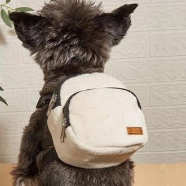 Transportadora de cães Pet Auto-Mochila Coreana Pequena Mochila de Peito Veludo Coleira de Gato Saindo Lanche