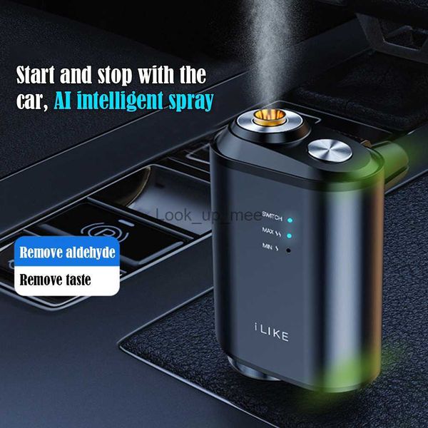 Umidificatori Umidificatore ad ultrasuoni Umidificatore universale per auto Deodorante automatico Profumo intelligente Fragranza Spray Purificatore d'aria Decorazioni per interni auto YQ230926