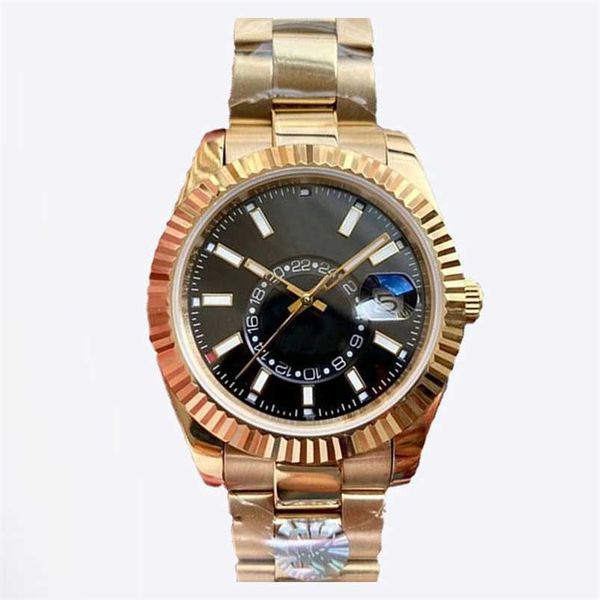 Clean Factory Skydweller Rolaxs Uhr Quarzwerk 40 mm wasserdicht Edelstahl für Herren Luxus Sky Dweller Maschine Kalender 41 mm De Luxe 8215 mit Kastentisch