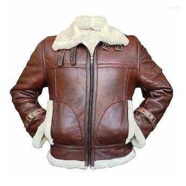 Männer Pelz Kalenmos Leder Jacke Männer Retro Winter Mode Dicke PU Plus Größe Fleece Langarm Revers Casual Herren kleidung 2023