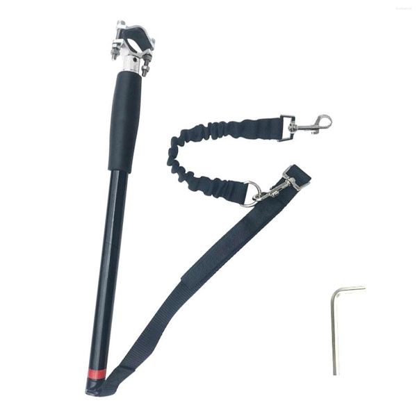 Coleiras de cão preto universal pet corda destacável elástico nylon bicicleta trela mãos livres fácil uso antiderrapante para exercício longo à prova de intempéries