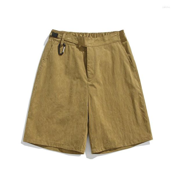 Erkek Şort Erkekler Yaz Khaki Süet Kumaş Düz artı boyutu pantolon Amerikan tarzı spor giyim gündelik retro kısa 5xl